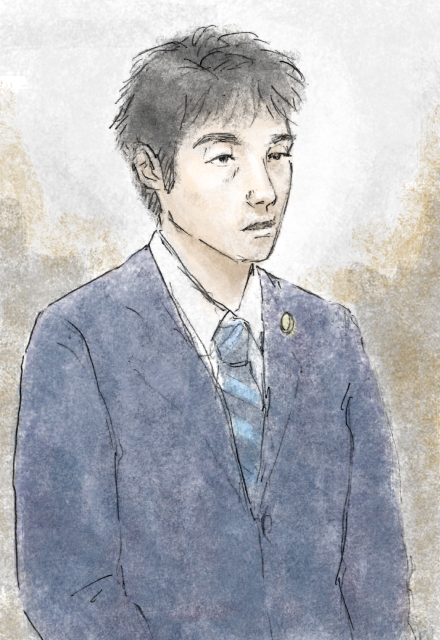 田口被告の弁護人（画：Minami）