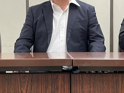 【画像】元自衛官の原告男性（59）は「詐欺・窃盗はまったく身に覚えがない」と訴えた（10月2日 東京都千代田区／弁護士JP編集部）