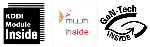 左からKDDI、MUJIN、安川電機の商標。いずれもインテルからの異議申立を退けた。